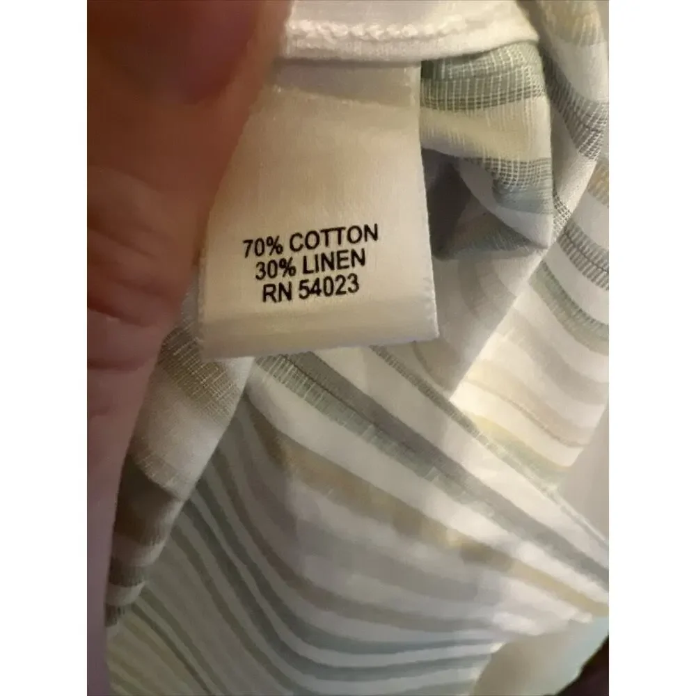 Banana Republic Shirt Mens Lg Striped Long Sleeve Button Up Slim Fit 16-16 1/2